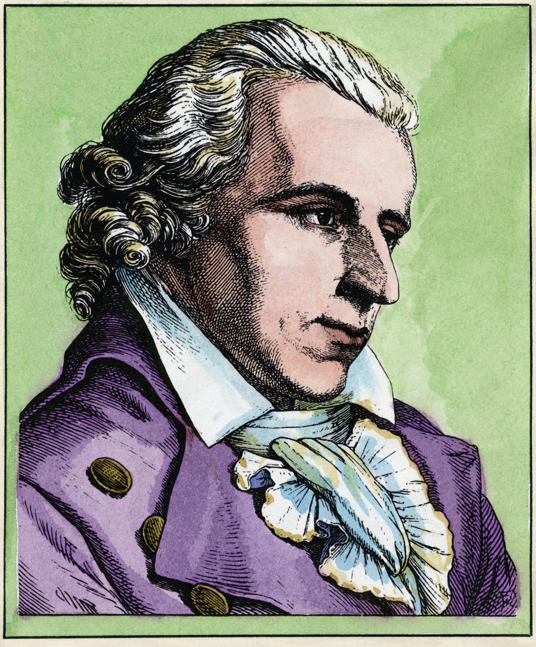 Ritratto dello storico e poeta tedesco Friedrich von Schiller (1759-1805) da Hugo Bürkner
