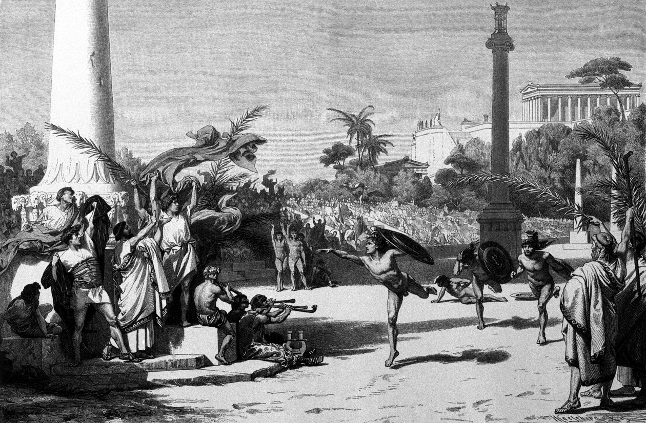 Giochi Olimpici: ricostruzione della corsa olimpica di H. Kaeseberg da Hugo Kaeseberg