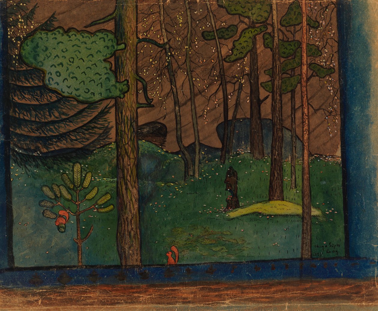 Autunno nella foresta da Hugo Simberg