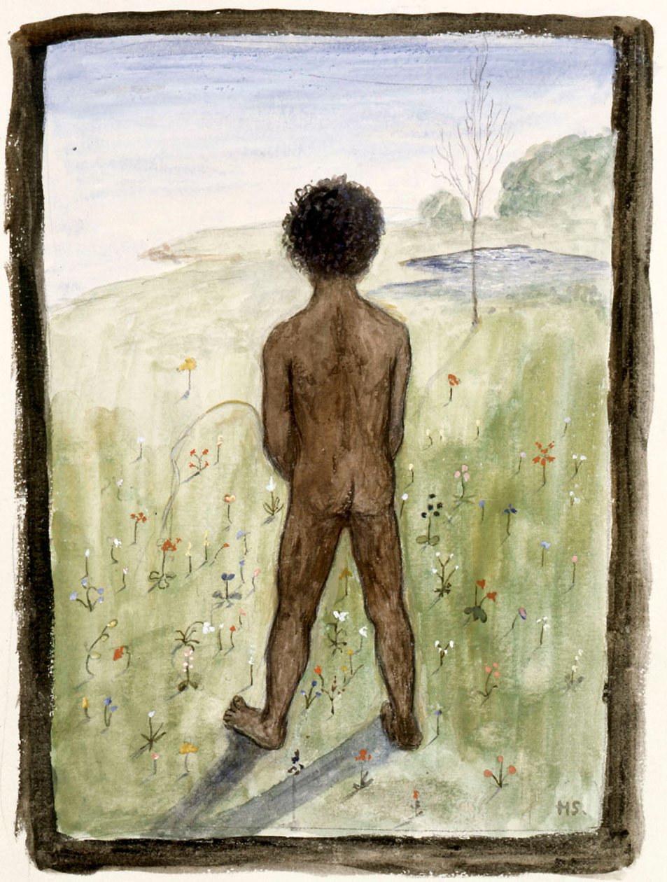 Ragazzo sul prato da Hugo Simberg