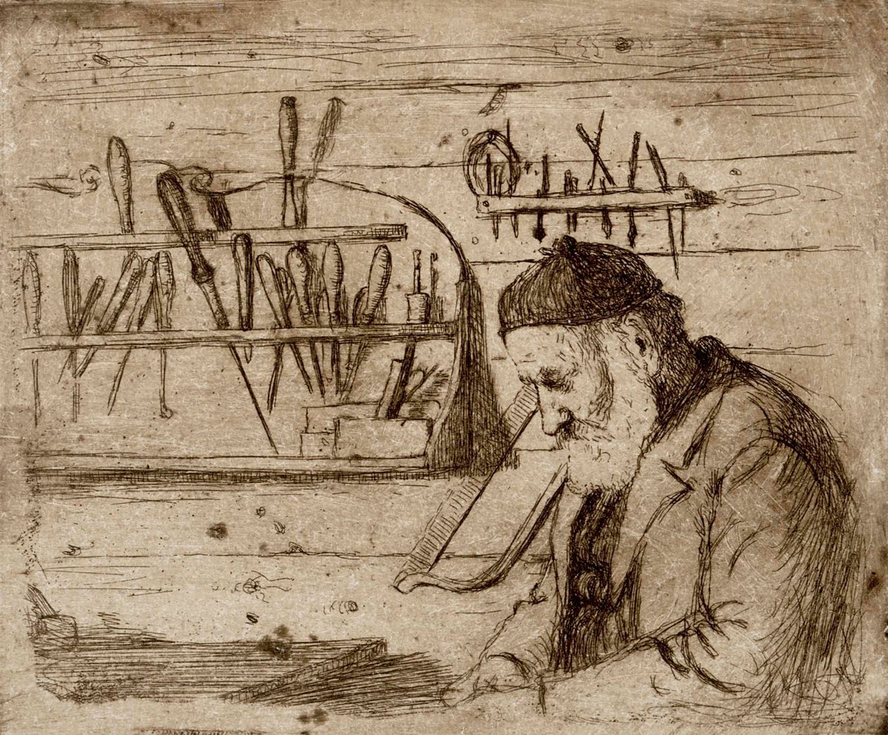Padre nella sua officina da Hugo Simberg