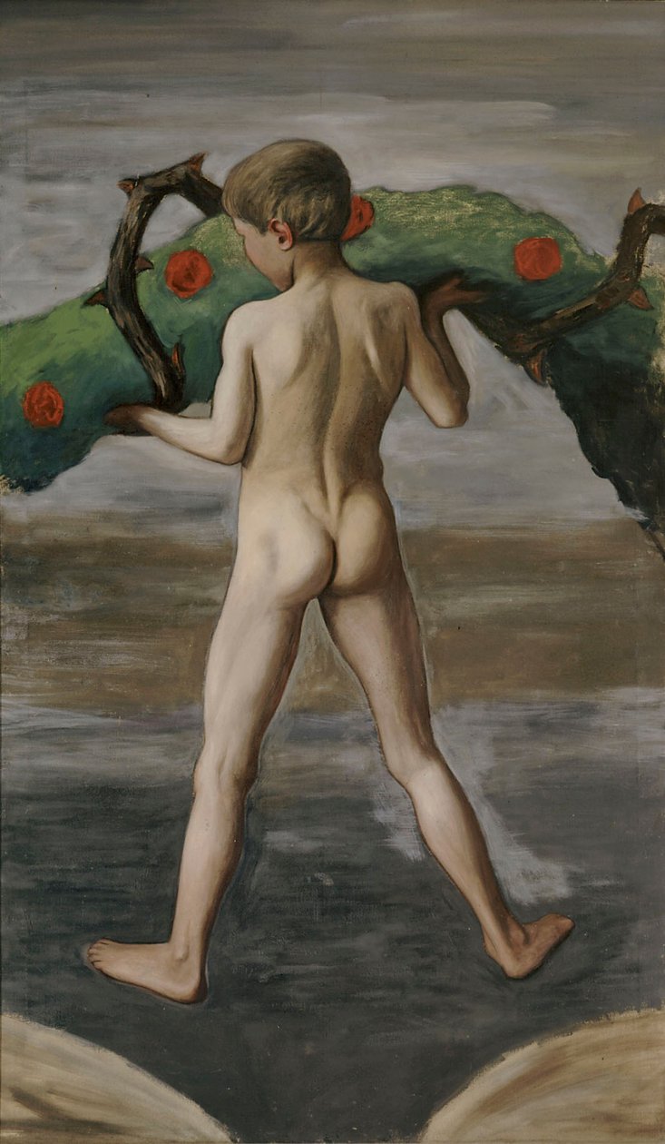 Portatore di ghirlanda; Ragazzo che porta la ghirlanda della vita da Hugo Simberg