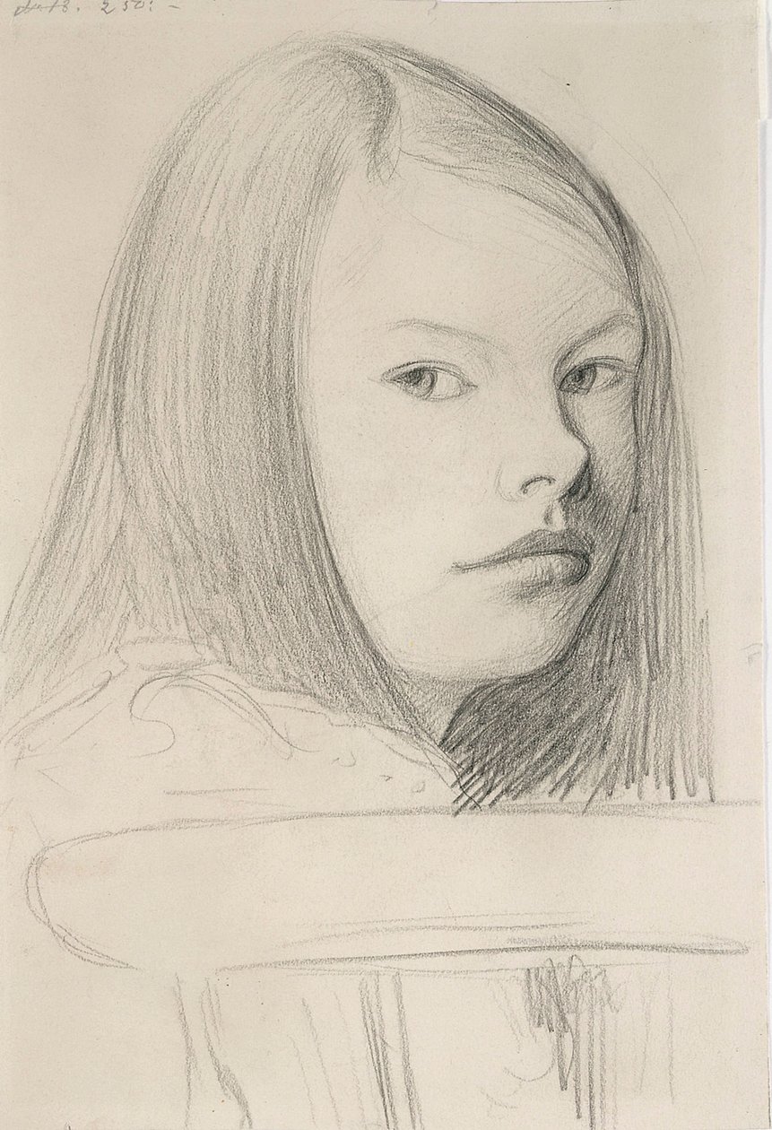 Testa di ragazza da Hugo Simberg