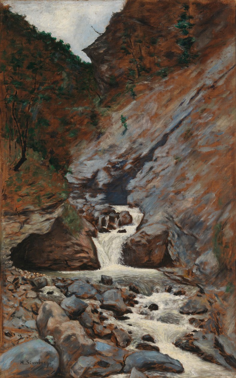 Torrente di montagna nel Caucaso da Hugo Simberg