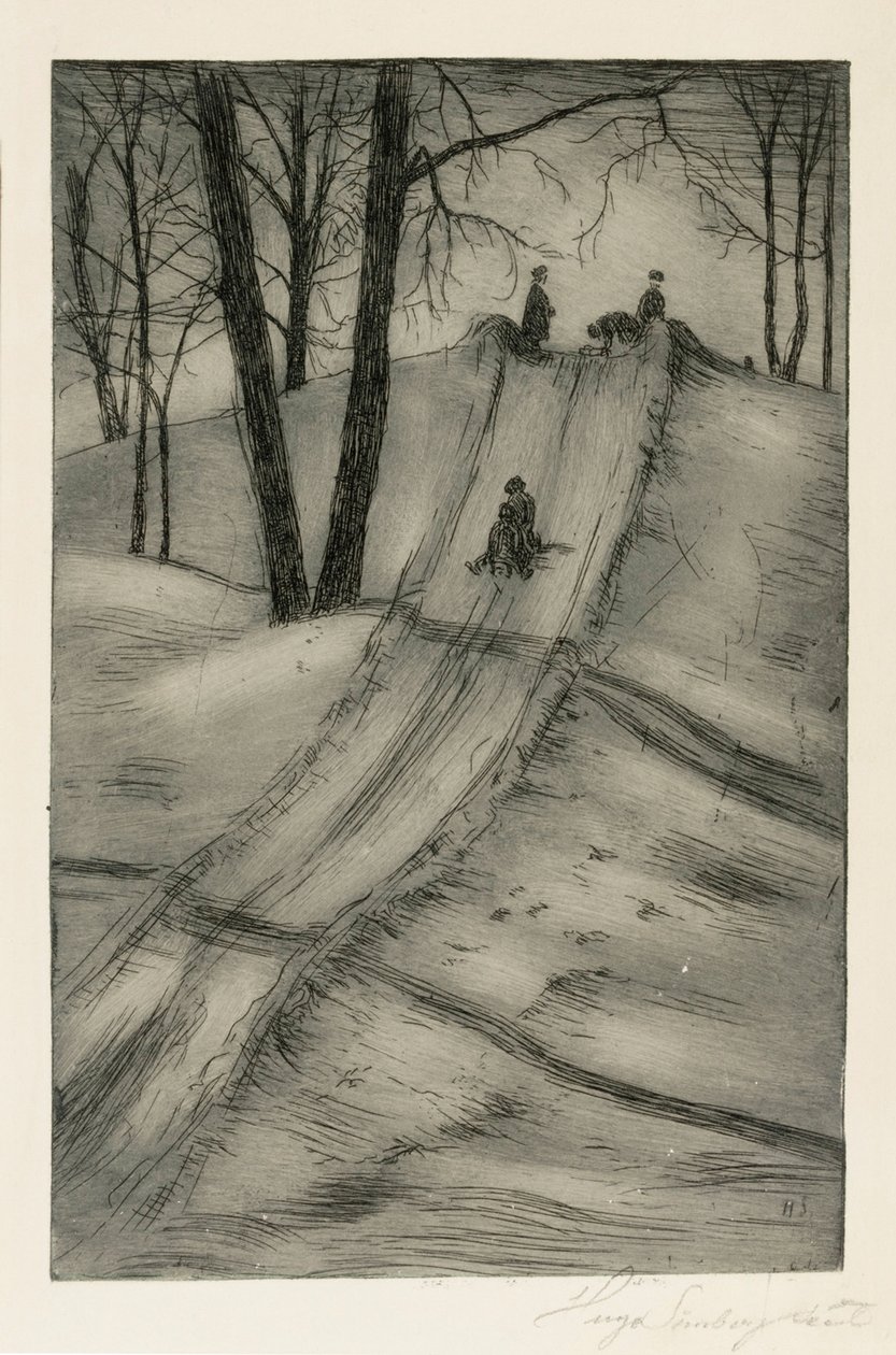 Scivolo per slitte da Hugo Simberg