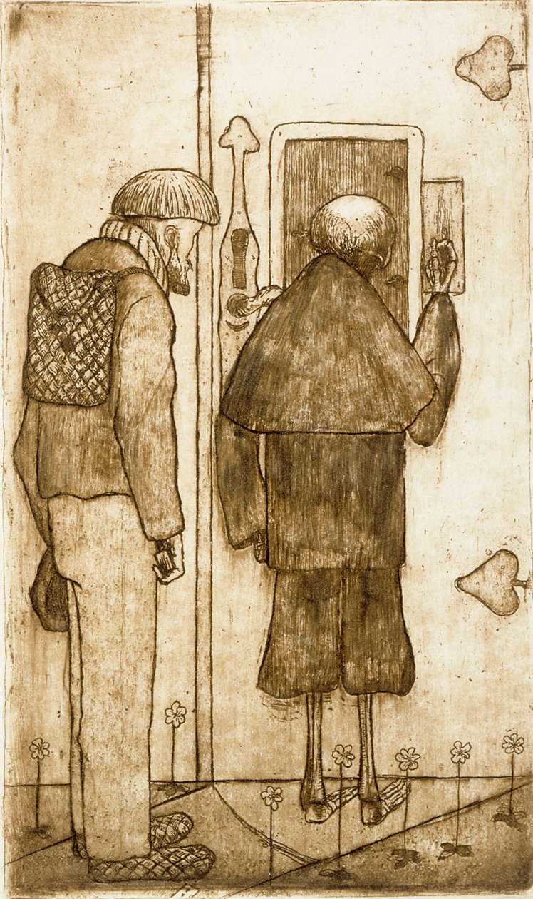 Il contadino e la morte alle porte del paradiso da Hugo Simberg