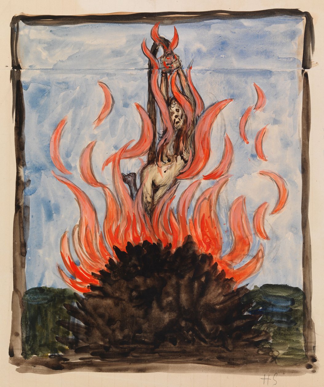 La strega sul rogo da Hugo Simberg