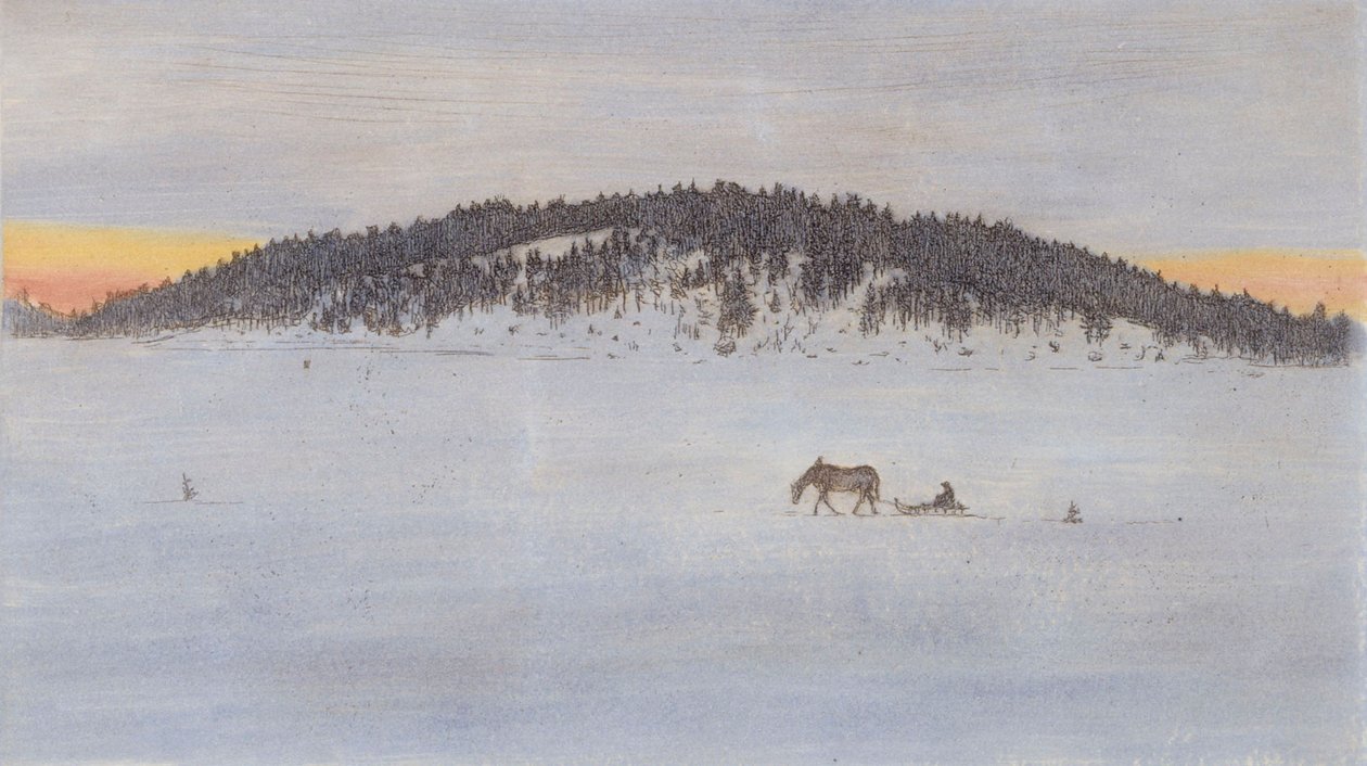Strada invernale I da Hugo Simberg