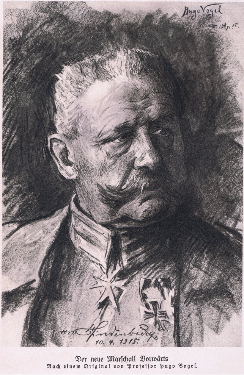 Hindenburg, da Hindenburg pubblicato da Daterlandijrcher Derlag & H Weller Berlin, 1928 da Hugo Vogel