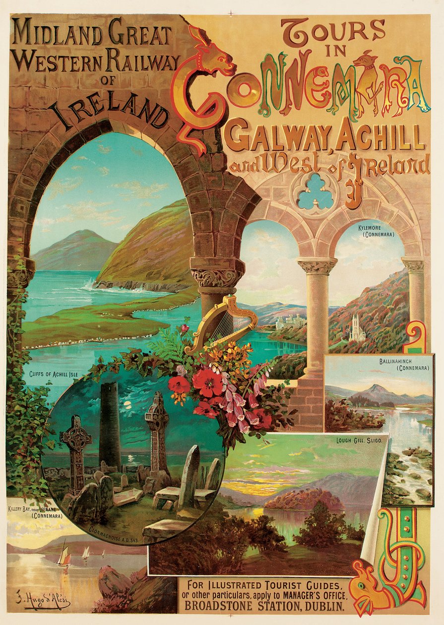 Tour nel Connemara, Midland Great Western Railway of Ireland da Hugo d Alesi