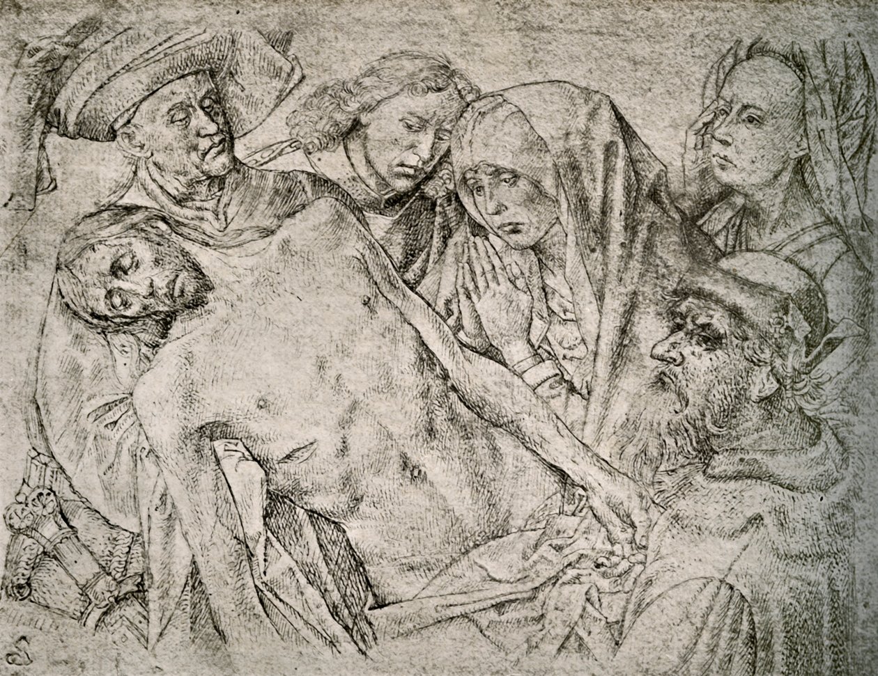 Disegno dopo la Deposizione dalla Croce, ca. 1460-1480, 1908 da Hugo van der Goes