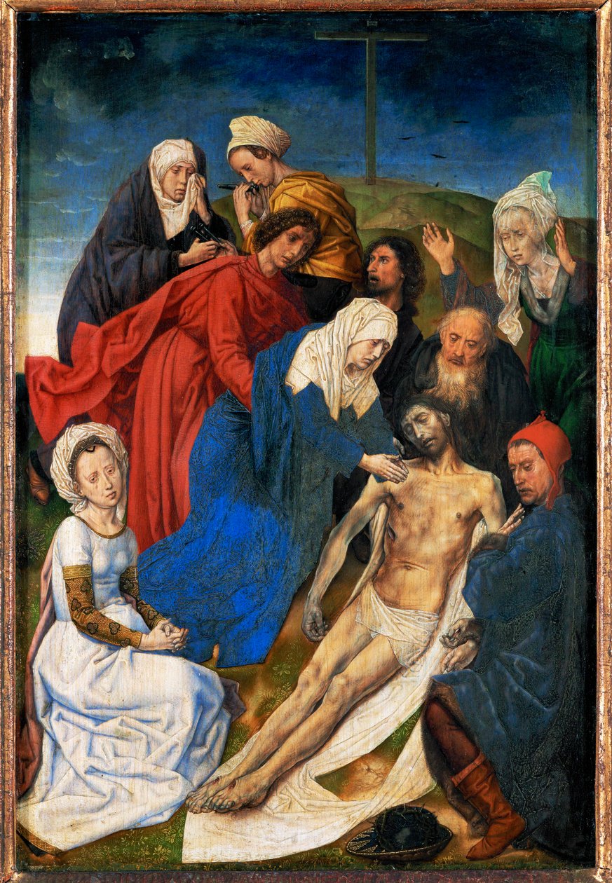 Compianto. Dittico della Caduta e della Redenzione, ala destra: deplorazione ... (olio su legno di quercia) da Hugo van der Goes