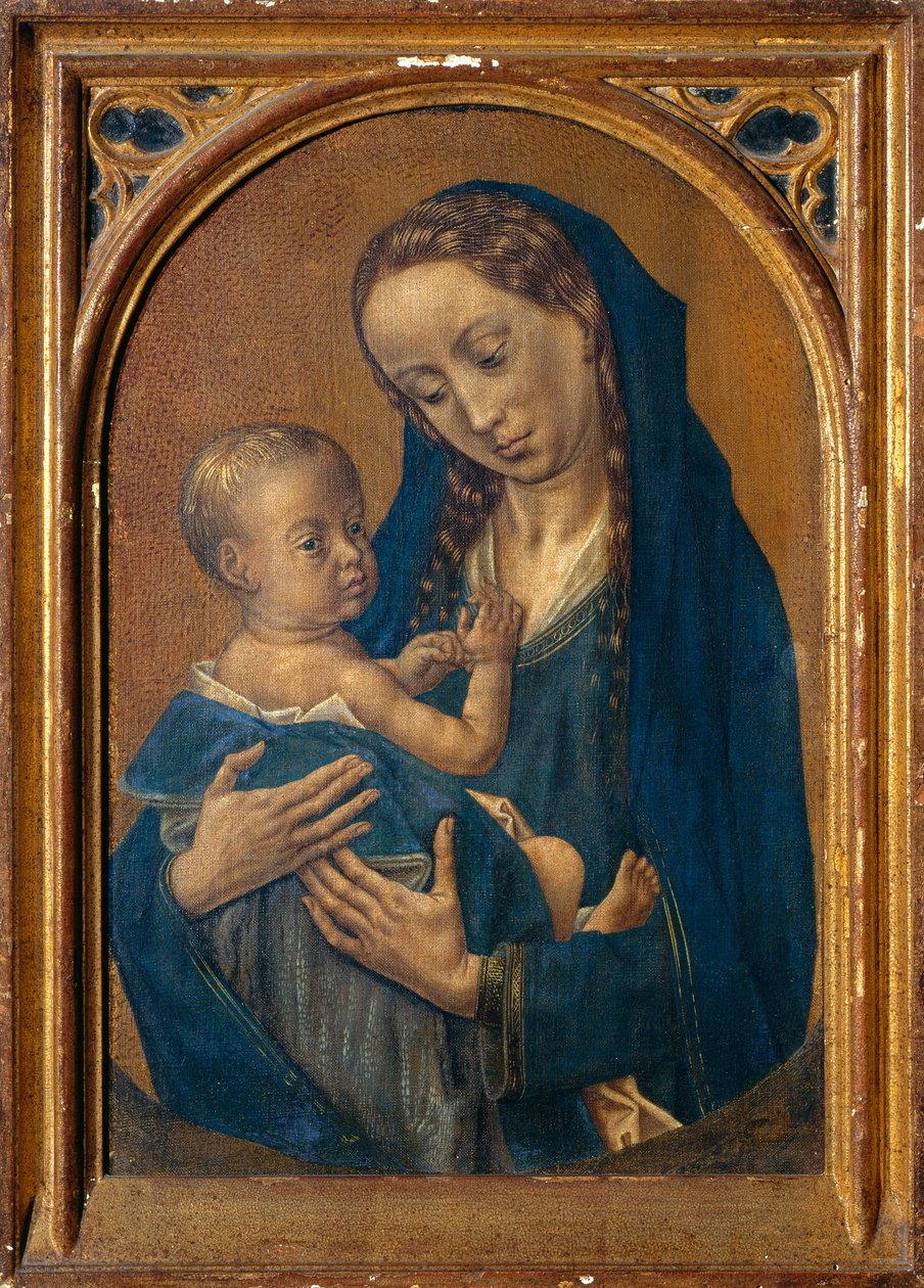 Vergine con Bambino e luna crescente da Hugo van der Goes