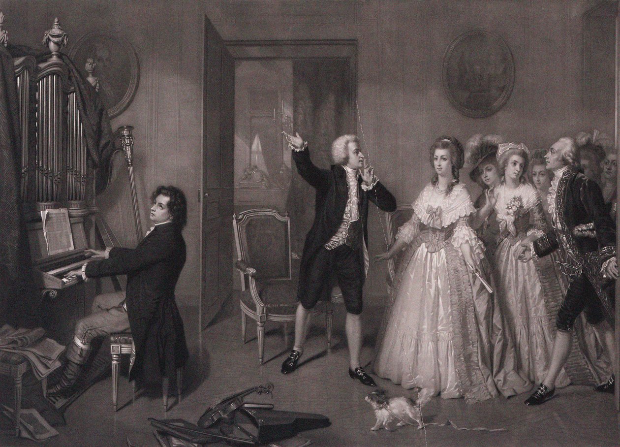 Beethoven nella casa di Mozart da Hugues Merle
