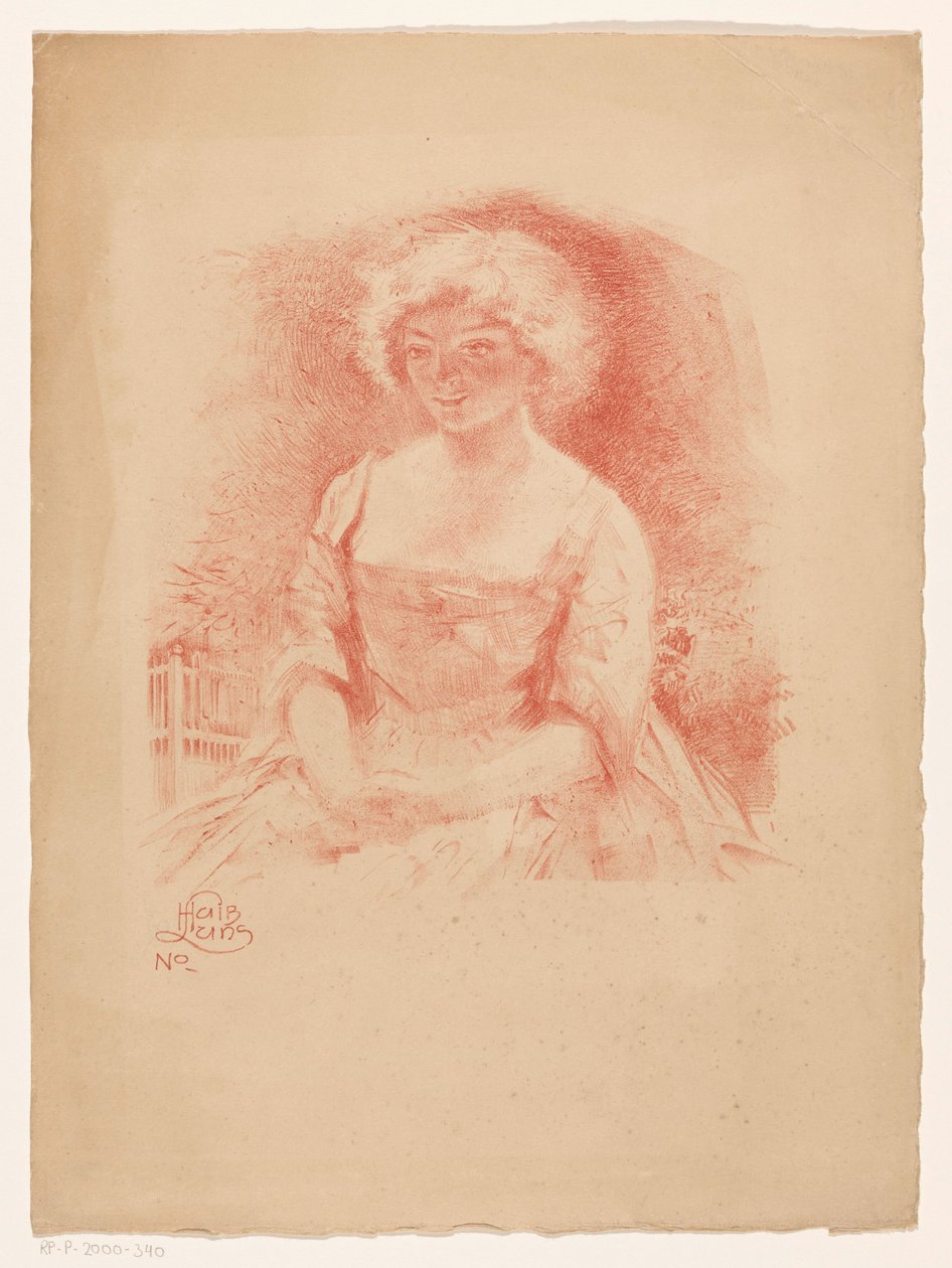 Ragazza seduta da Huib Luns