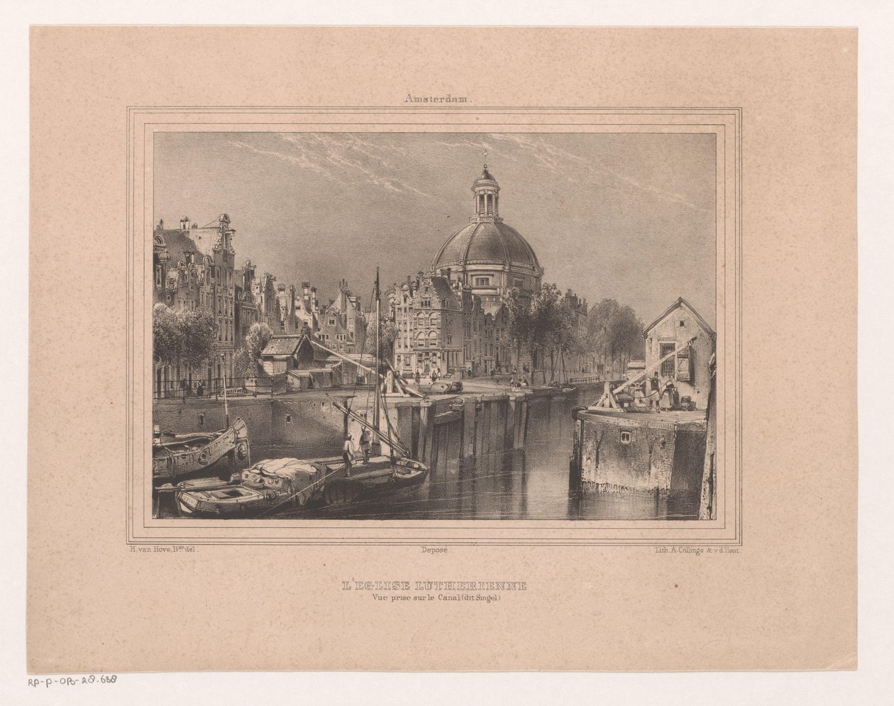 Vista sul Stromarkt, il Singel e la chiesa luterana (Souvenir d