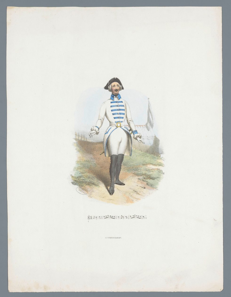 Uomo in costume storico da Huib van Hove Bz