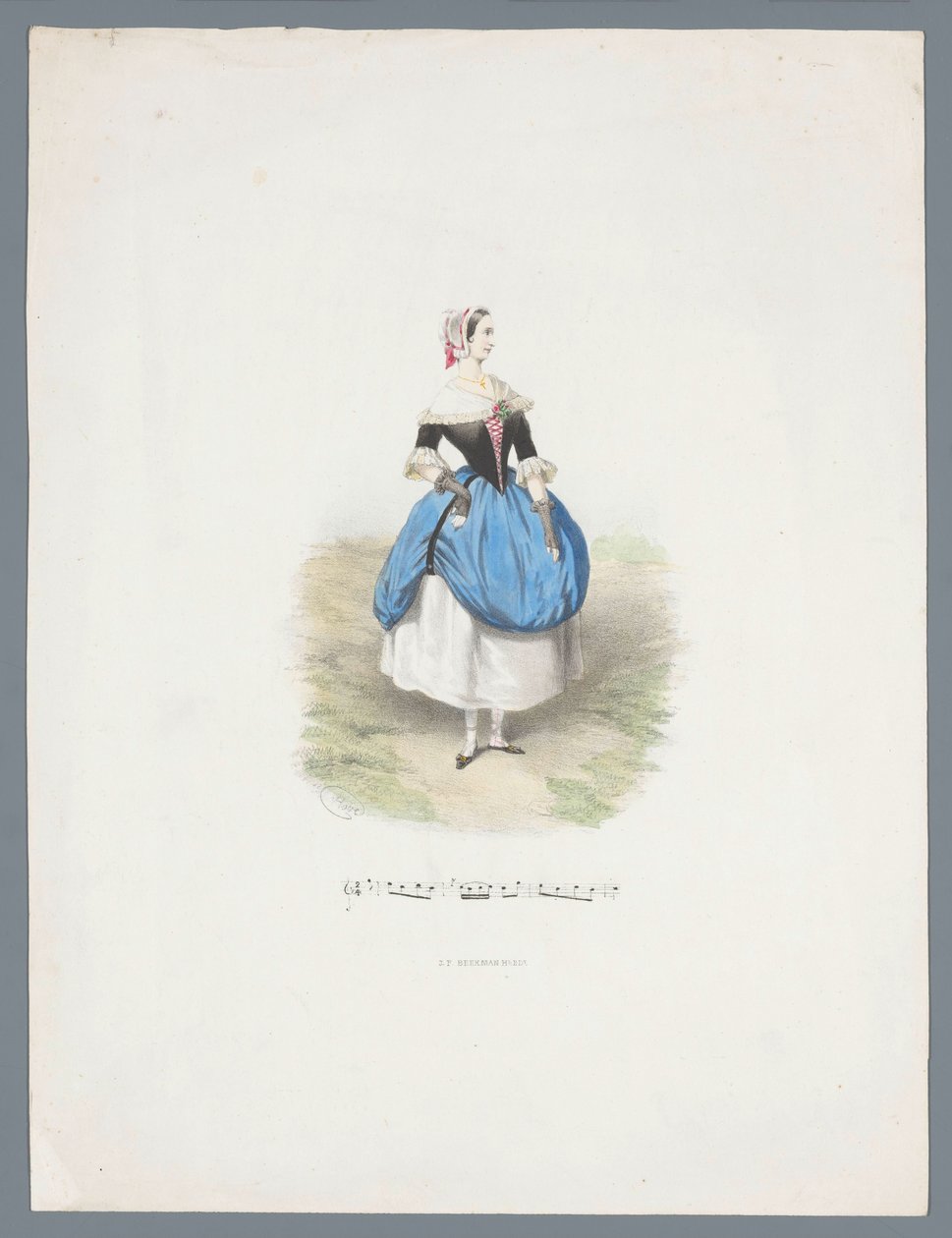 Donna in costume storico da Huib van Hove Bz