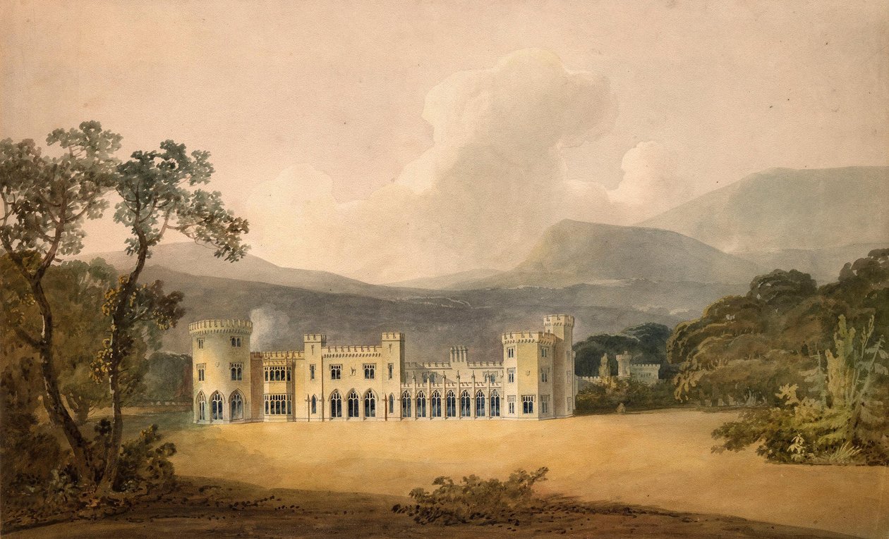 Facciata sul giardino del castello di Shanbally, contea di Tipperary da Humphry Repton