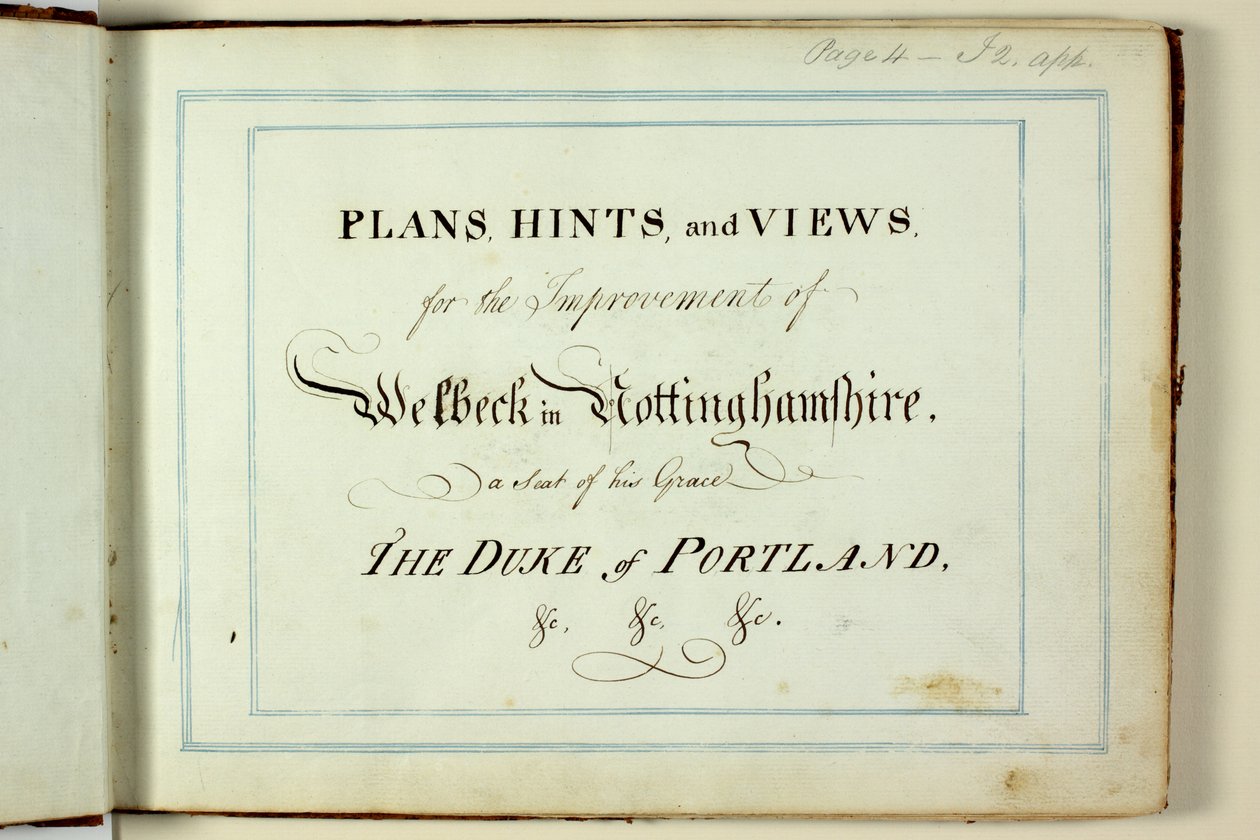 Libro Rosso: Welbeck da Humphry Repton