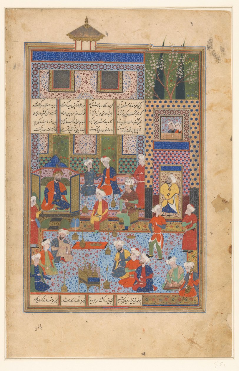 Rustam si congeda da Shah Kai Khusrau da Husain Mirza Baiqara van Herat (manner of)