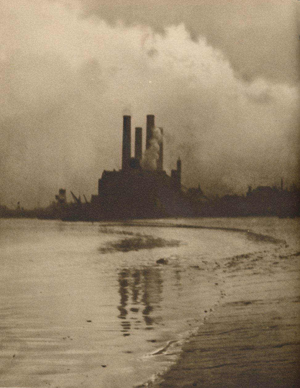 Chelsea Chimneys: Centrale elettrica sul sito dei vecchi giardini Cremorne da Huson