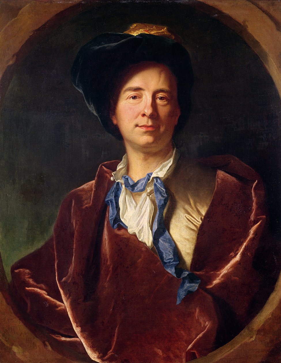 Ritratto di Bernard le Bovier de Fontenelle (1657-1757) da Hyacinthe Francois Rigaud
