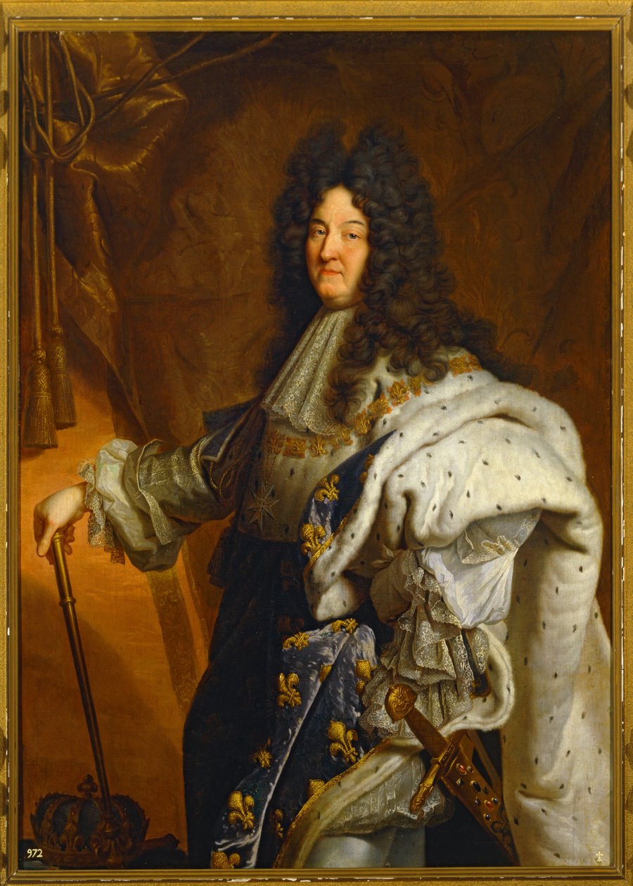 Luigi XIV, re di Francia (dipinto su tela) da Hyacinthe Francois Rigaud