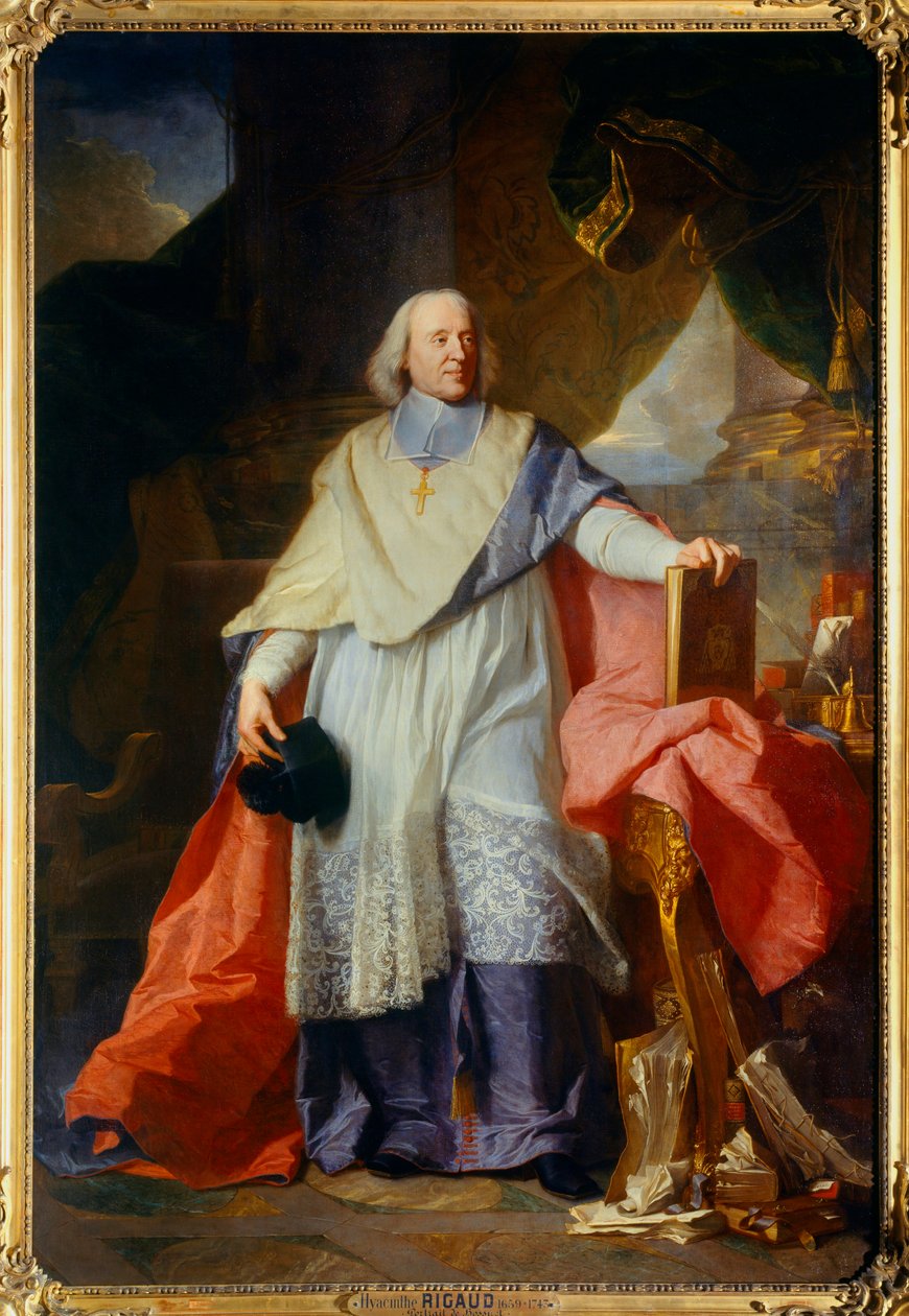 Ritratto a figura intera di Jacques-Bénigne Bossuet (1627-1704), vescovo di Meaux Dipinto di Hyacinthe Rigaud (1659-1743) 1702 da Hyacinthe Francois Rigaud
