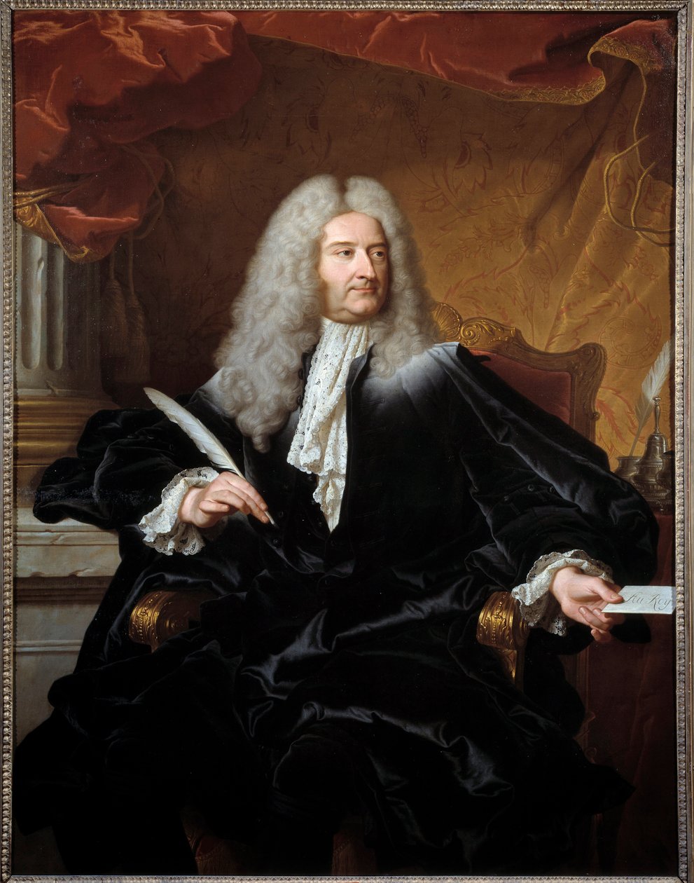 Ritratto di Louis Germain de Chauvelin, Marchese di Grosbois, Segretario di Stato per gli Affari Esteri e Guardasigilli da Hyacinthe Francois Rigaud