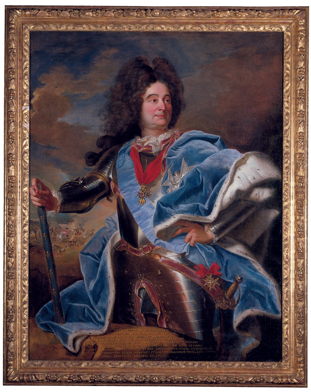 Ritratto del duca di Villars da Hyacinthe Francois Rigaud