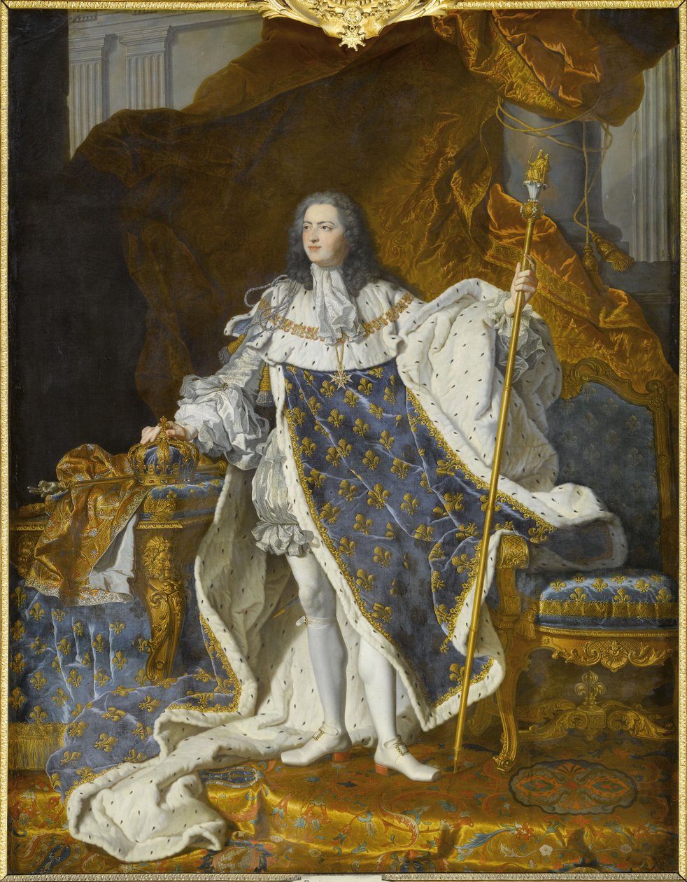 Ritratto di Luigi XV nel suo costume reale da Hyacinthe François Honoré Rigaud