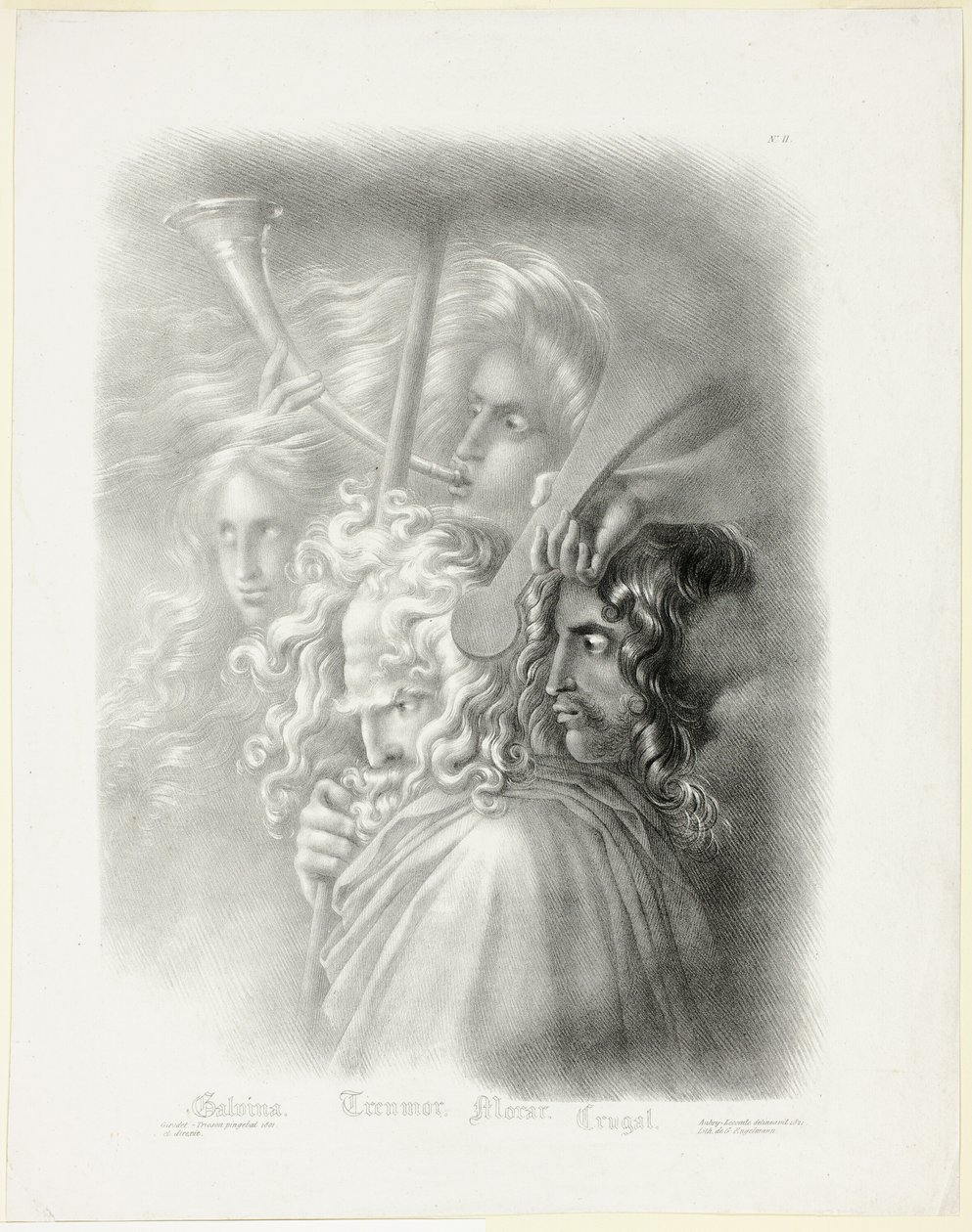 Galvina, dalla Collezione di teste di studio da Hyacinthe Louis Aubry Lecomte