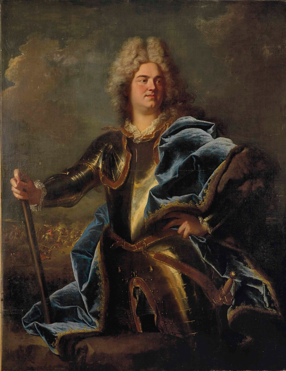 Ritratto di uomo, tradizionalmente identificato come Claude Louis Hector, duc de Villars (1653-1734) da Hyacinthe Rigaud