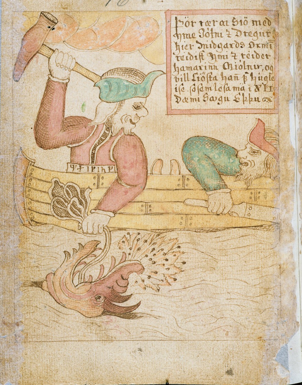 Thor cattura il serpente di Midgard, da 