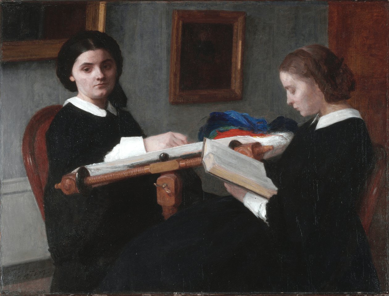 Le due sorelle da Ignace Henri Jean Fantin Latour