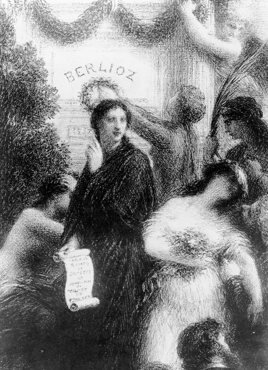 Berlioz, o Il compleanno, 1876 da Ignace Henri Jean Fantin Latour