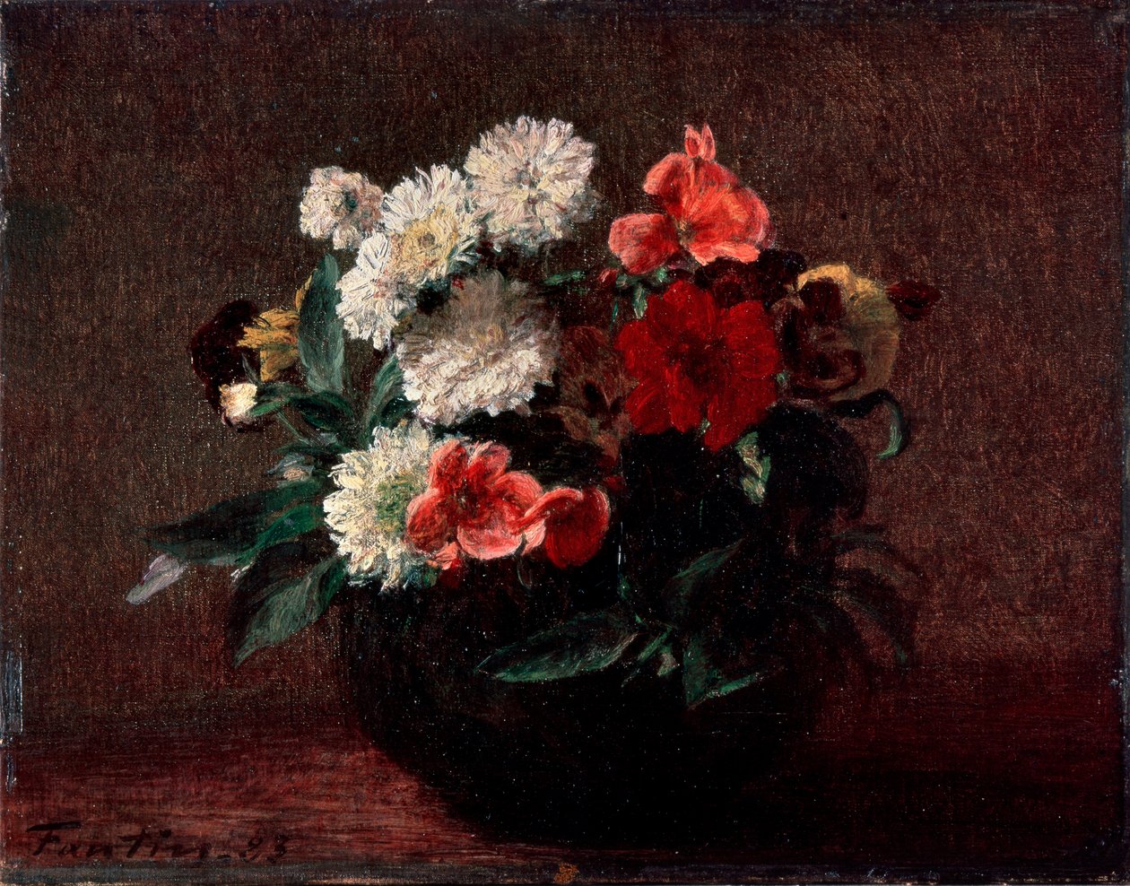 Fiori in un vaso di terracotta, 1883 da Ignace Henri Jean Fantin Latour