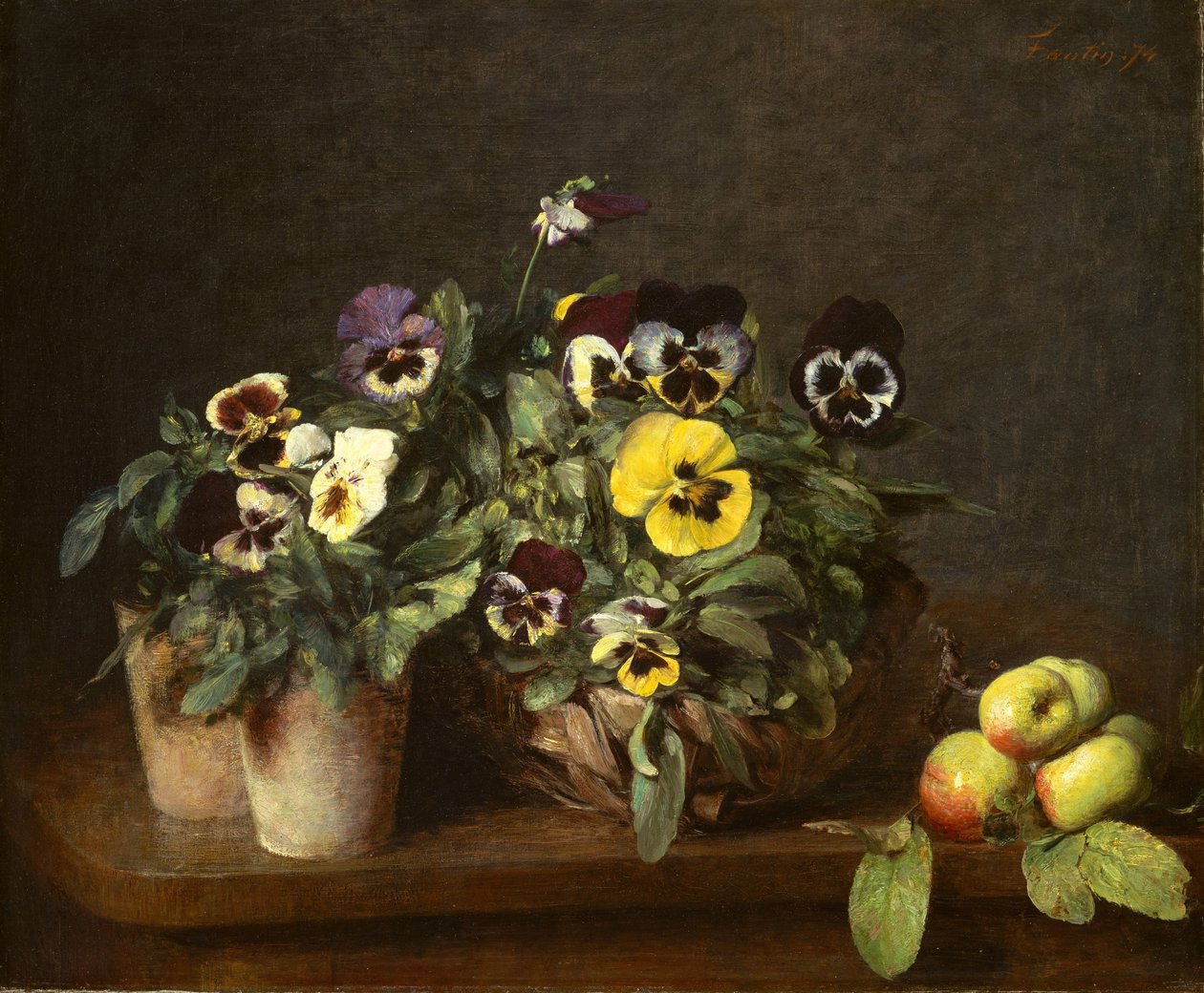 Natura morta con viole del pensiero da Ignace Henri Jean Fantin Latour