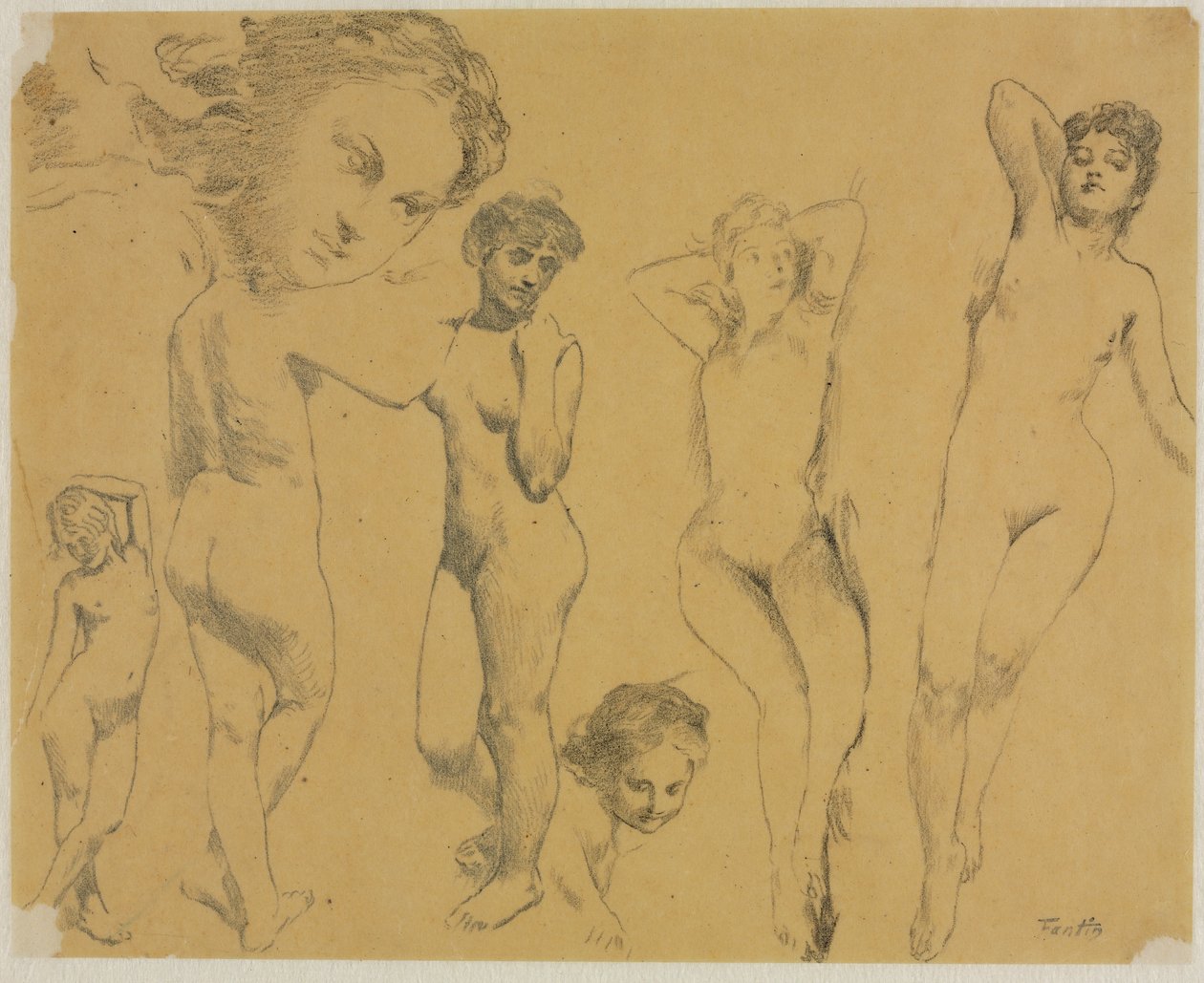 Studi di Nudi Femminili, c. 1895 da Ignace Henri Jean Fantin Latour