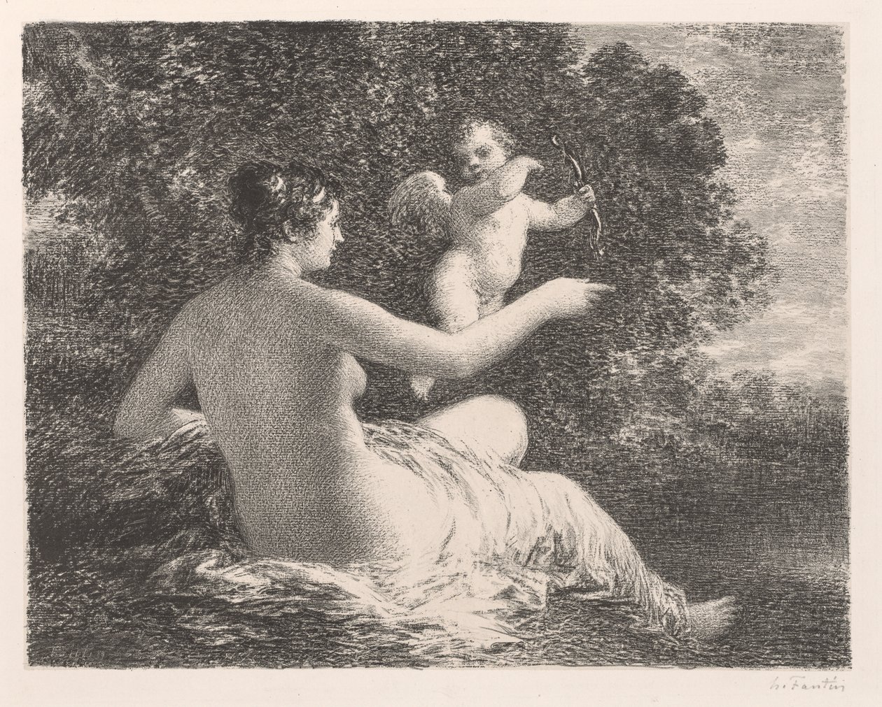 Venere e Cupido, 1896 da Ignace Henri Jean Fantin Latour