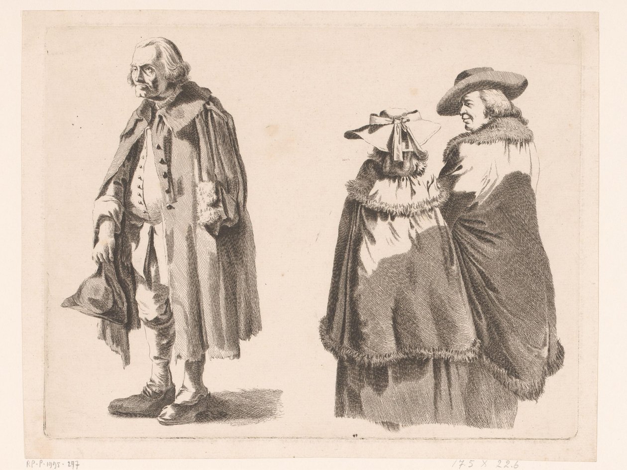 Composizione con tre figure in piedi da Ignace Joseph de Claussin (attributed to)