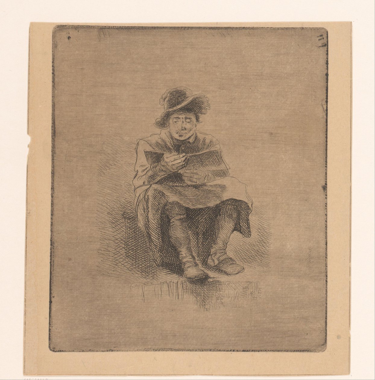 Uomo che legge da Ignace Joseph de Claussin (attributed to)