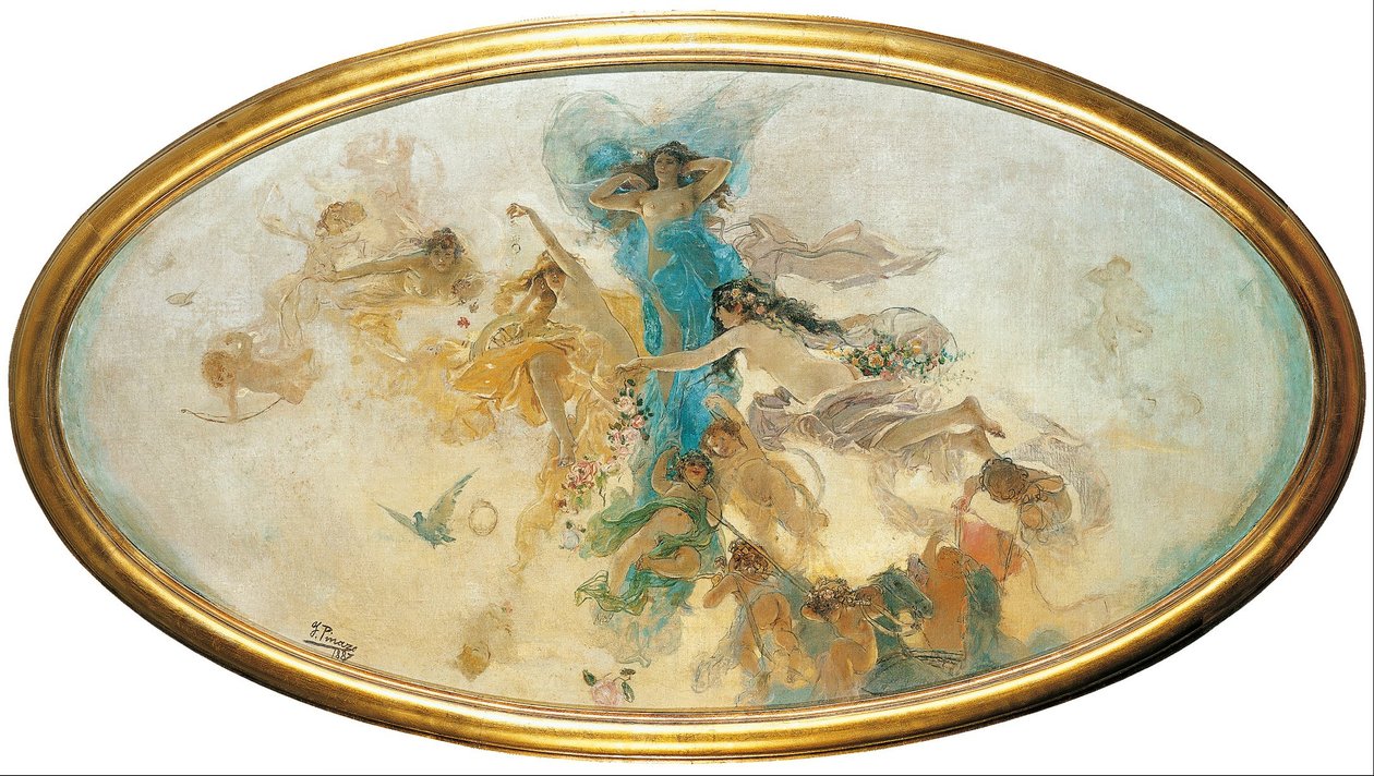 Ninfe e Cupidi (schizzo) da Ignacio Pinazo Camarlench