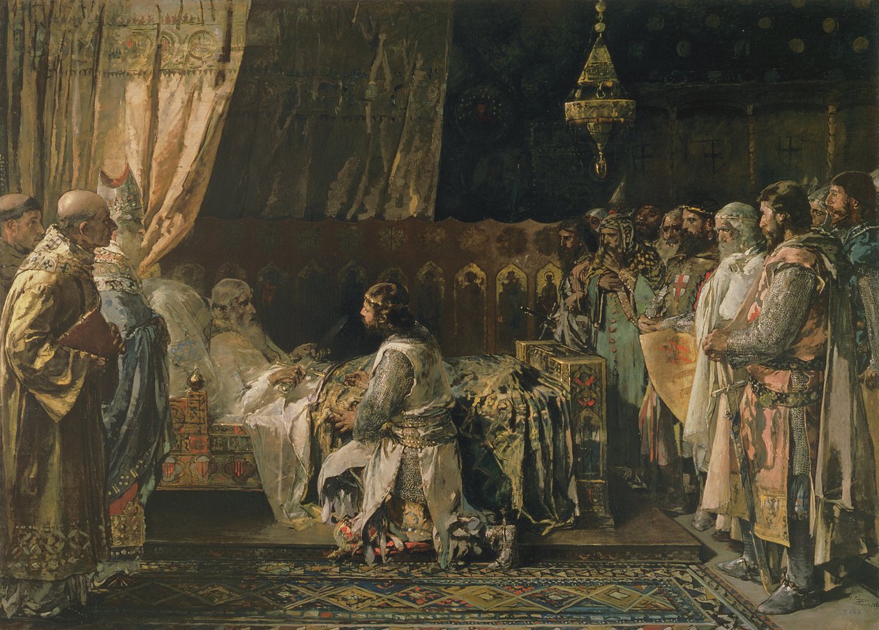 Gli ultimi momenti di Re Giacomo I (1207-76) il Conquistatore da Ignacio Pinazo Camarlech