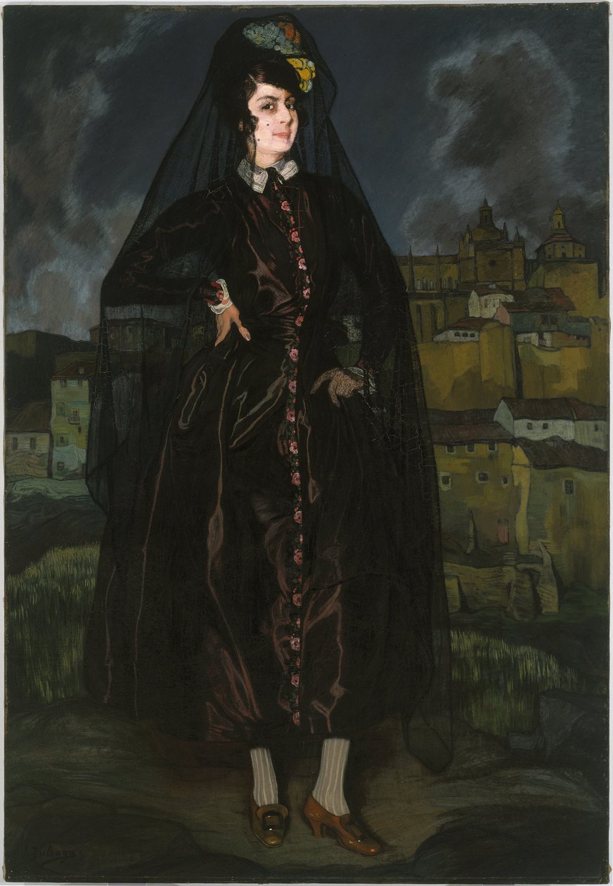 Ritratto di Anita Ramírez in nero da Ignacio Zuloaga
