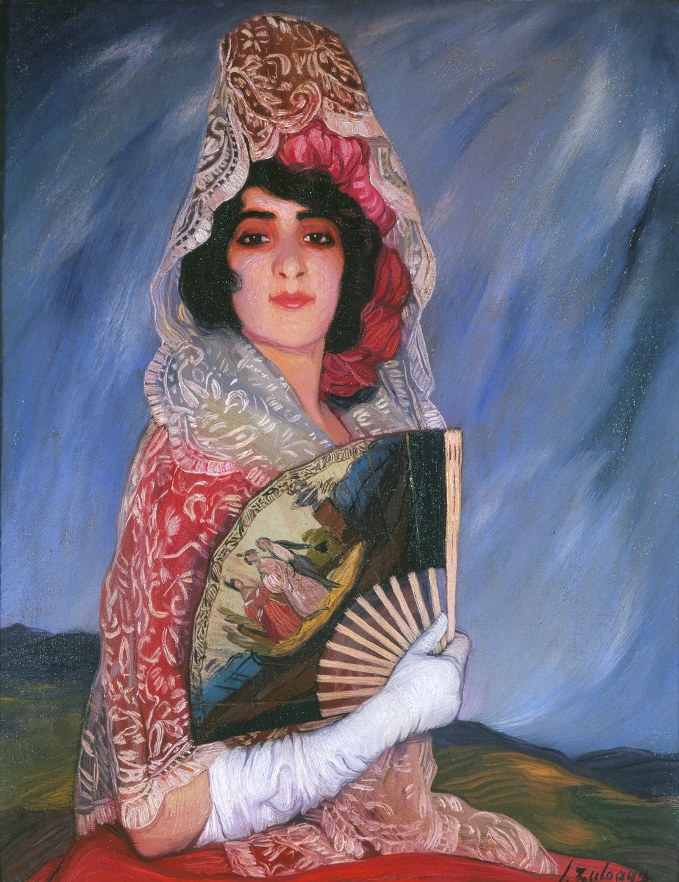 Mia cugina Cándica con mantiglia, c. 1913 da Ignacio Zuloaga y Zabaleta