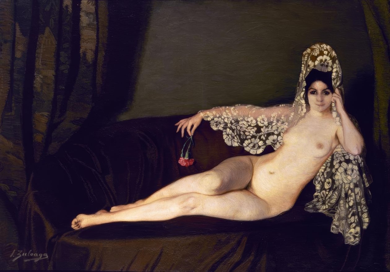 Nudo con garofano, 1915 da Ignacio Zuloaga y Zabaleta