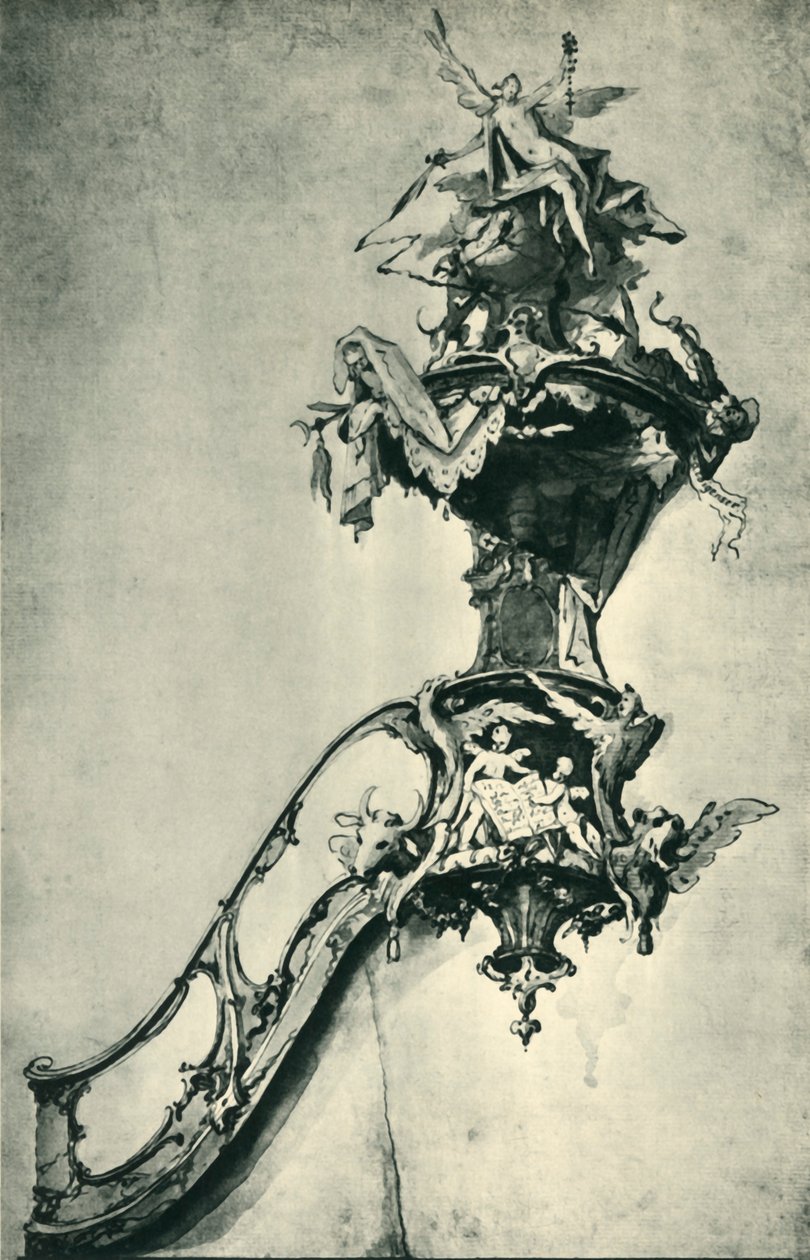 Progetto per un pulpito, metà-fine XVIII secolo, 1943 da Ignatz Günther