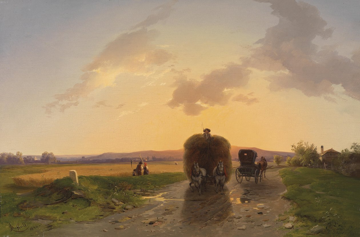 Ritorno dal campo al tramonto da Ignaz Raffalt